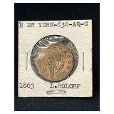 1863 Gustavus Lindenmueller Civil War Token