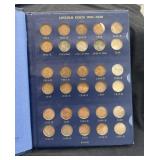 Lincoln cent collection in album