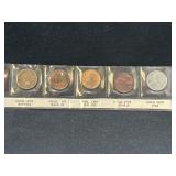 Penny set including 1861 and 1897 Indian head