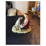 Norman Rockwell figurine, boy with dogs,