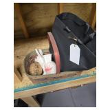 Basket with a rabbit and miscellaneous
