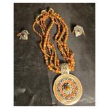 Necklace and earrings