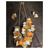 Necklace and earrings