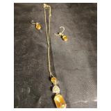 Necklace and earrings