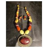 Necklace and earrings