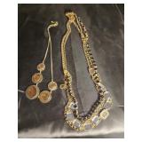 Pair of necklaces and earrings
