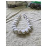 White beads