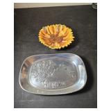 A VA tray and sunflower bowl