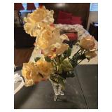 Vase of artificial roses. Barbara loved roses