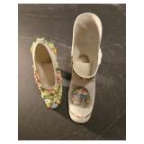 Pair of porcelain shoes