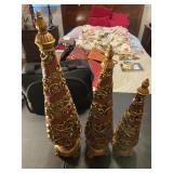 3 fancy vases