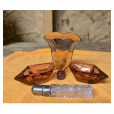 Mauve perfume bottles