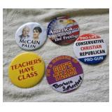 Misc pins , including McCain/Palen
