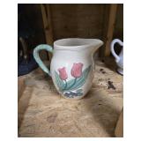 Beautiful Tulip design pitcher, made in USA