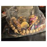 Bag of costume and beads jewelry