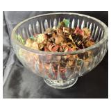 Pressed glass bowl 7.5 diameter X 5 inches tall