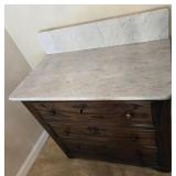 Marble Top wash stand complete with splashback. 32
