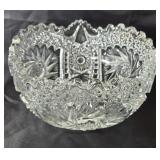 Cut glass crystal bowl 8 inches diameter 4 inches