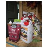Grouping of plant food, weed killer, etc