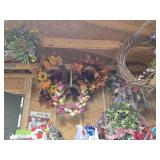 Grouping of a dozen wreaths