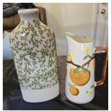 A vase and a pitcher