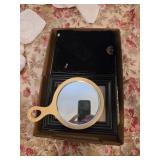 Box of picture frames and mirror