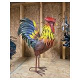 Beautiful multi colored tin rooster