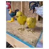 Pair of yellow baby chicks