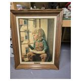 Print of boy at window, 24x32