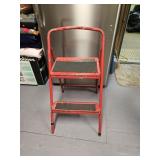Red two step ladder