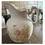 Porcelain pitcher, 11 inches tall