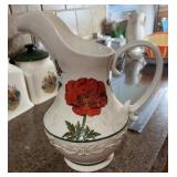Grasslands road porcelain pitcher, 11 inches tall