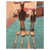 Hand carved figurines and spoons