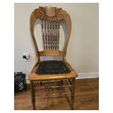 Fancy oak chair circa 1890