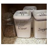 Canister sets and a cutting board