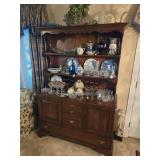 Maple china hutch 50 inches by 6 foot tall