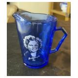 Shirley Temple creamer in cobalt blue