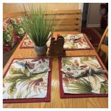 Place mats and contents on table