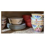 Shelf of plates and bowls