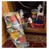 Bag holder and cleaning supplies
