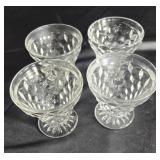 Set of 4 American Fostoria dessert dishes