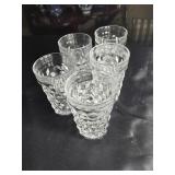 5- America Fostoria water glasses 5.25 inches tall