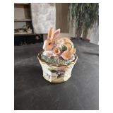 Fitz and Floyd rabbit candy dish