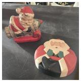 Heavy Santa on a rocket and another Santa