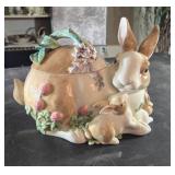 Fitz and Floyd rabbit cookie jar