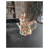 Bunny pitcher by Fitz and Floyd