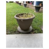Gray flower pot, 16x19