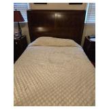 Queen sleigh bed.