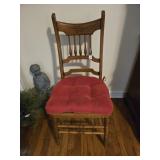 Oak chair circa 1900 with beautiful Caine seat.