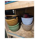 Group of flower pots